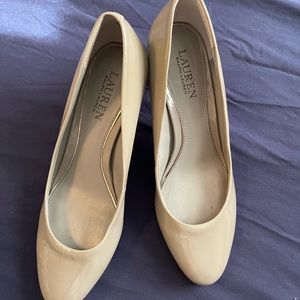 Ralph Lauren Grey patent heels